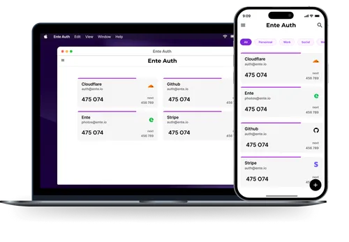 Screenshot of Auth's desktop apps