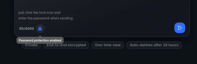 Paste password protection enabled