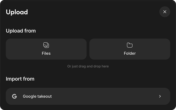 Importing Google Takeout into Ente
