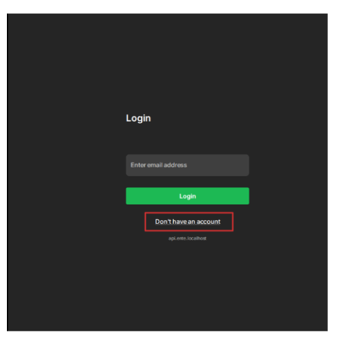 Onboarding screen