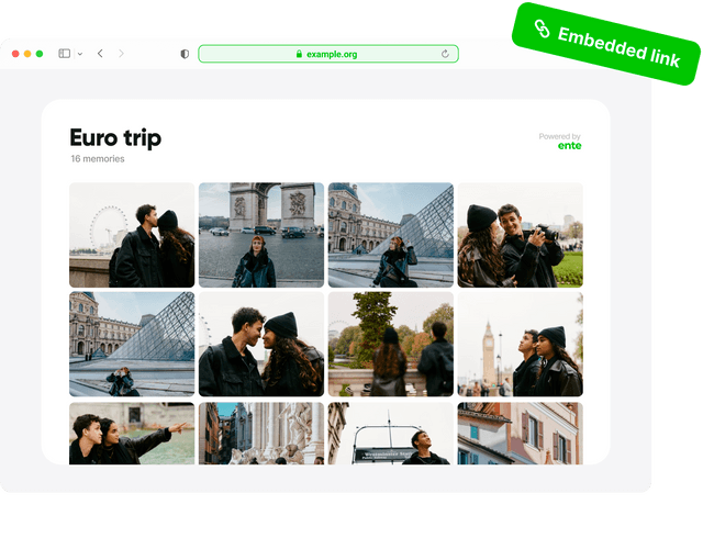 Embedded Ente album example